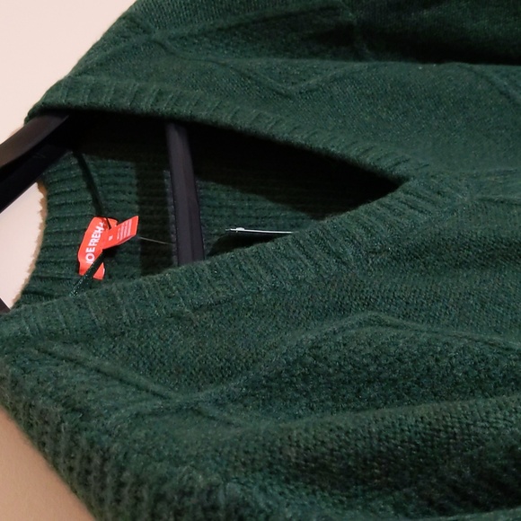 Joe Fresh| NWT Green Midi Knit Sweater Dress With Pattern Acrylic Blend - Picture 5 of 13